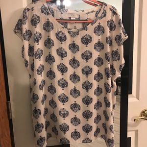 LOFT, short sleeve blouse